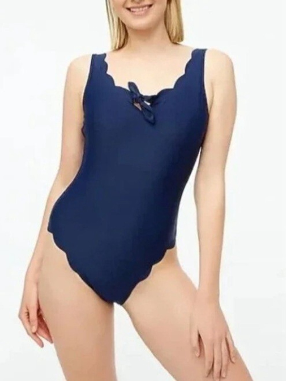 J. Crew Scalloped One-Piece Swimsuit - New! - Size Large